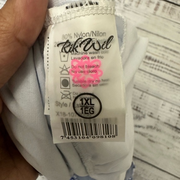 Rik Wil Blue and White One Piece‎ Swimsuit Sz. 1XL - Picture 2 of 12